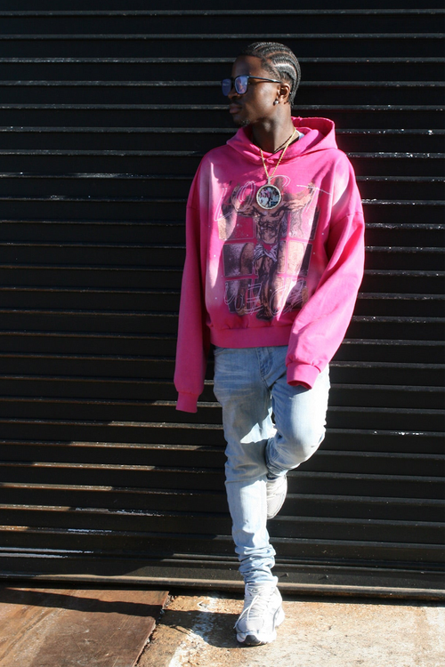 CROSS HOODIE PINK