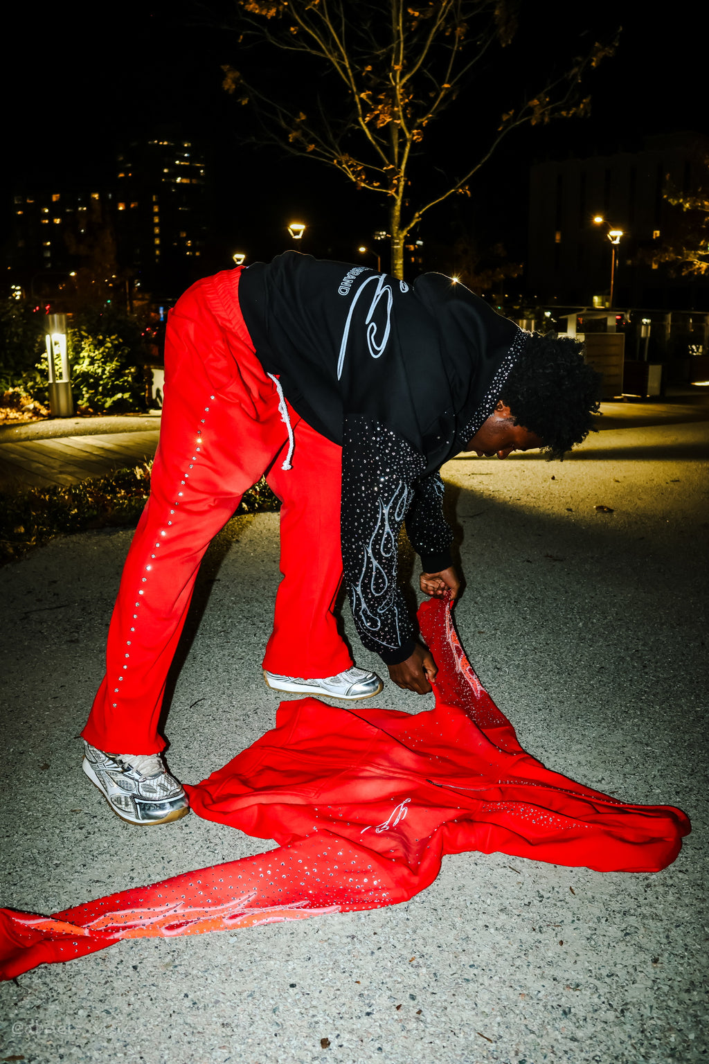 Flame Sweatpants red