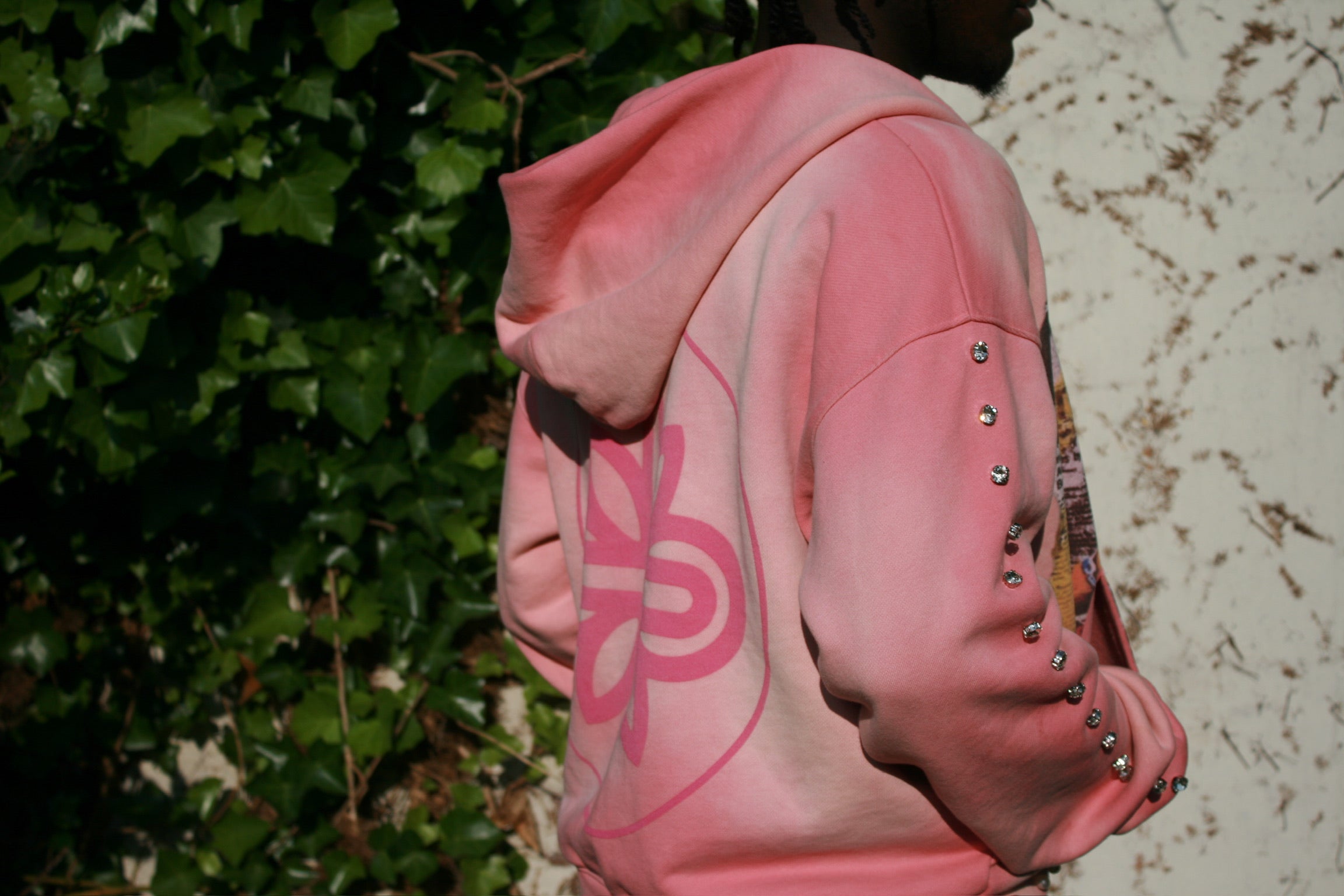 PEACE ZIP UP PINK