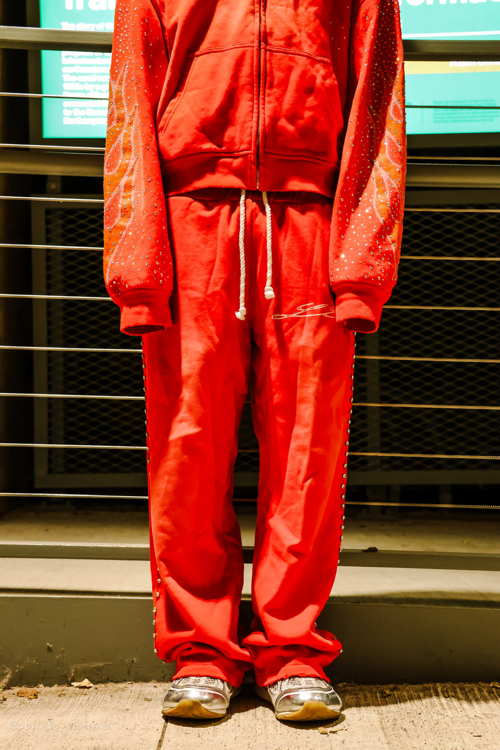 Flame Sweatpants red