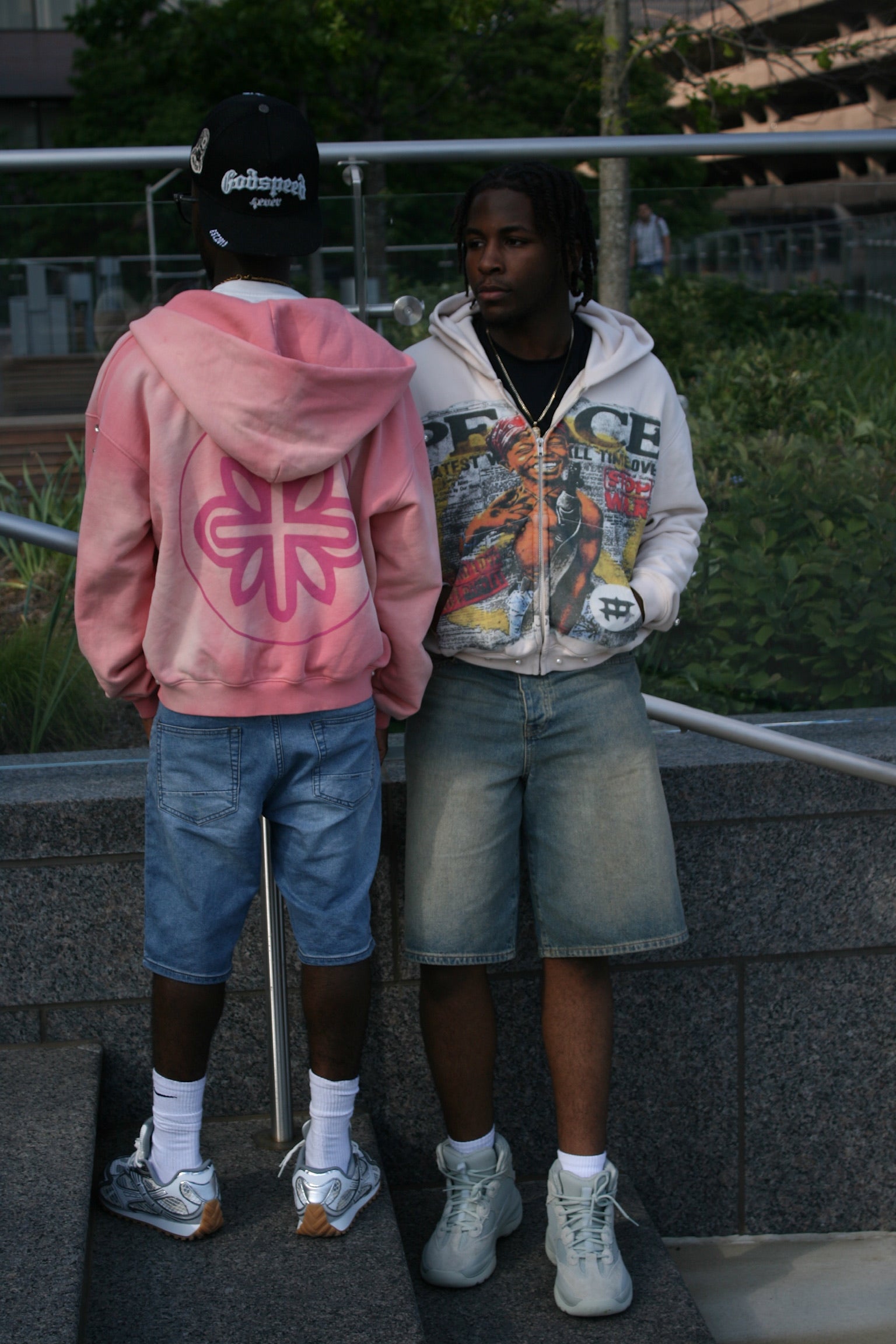 PEACE ZIP UP PINK