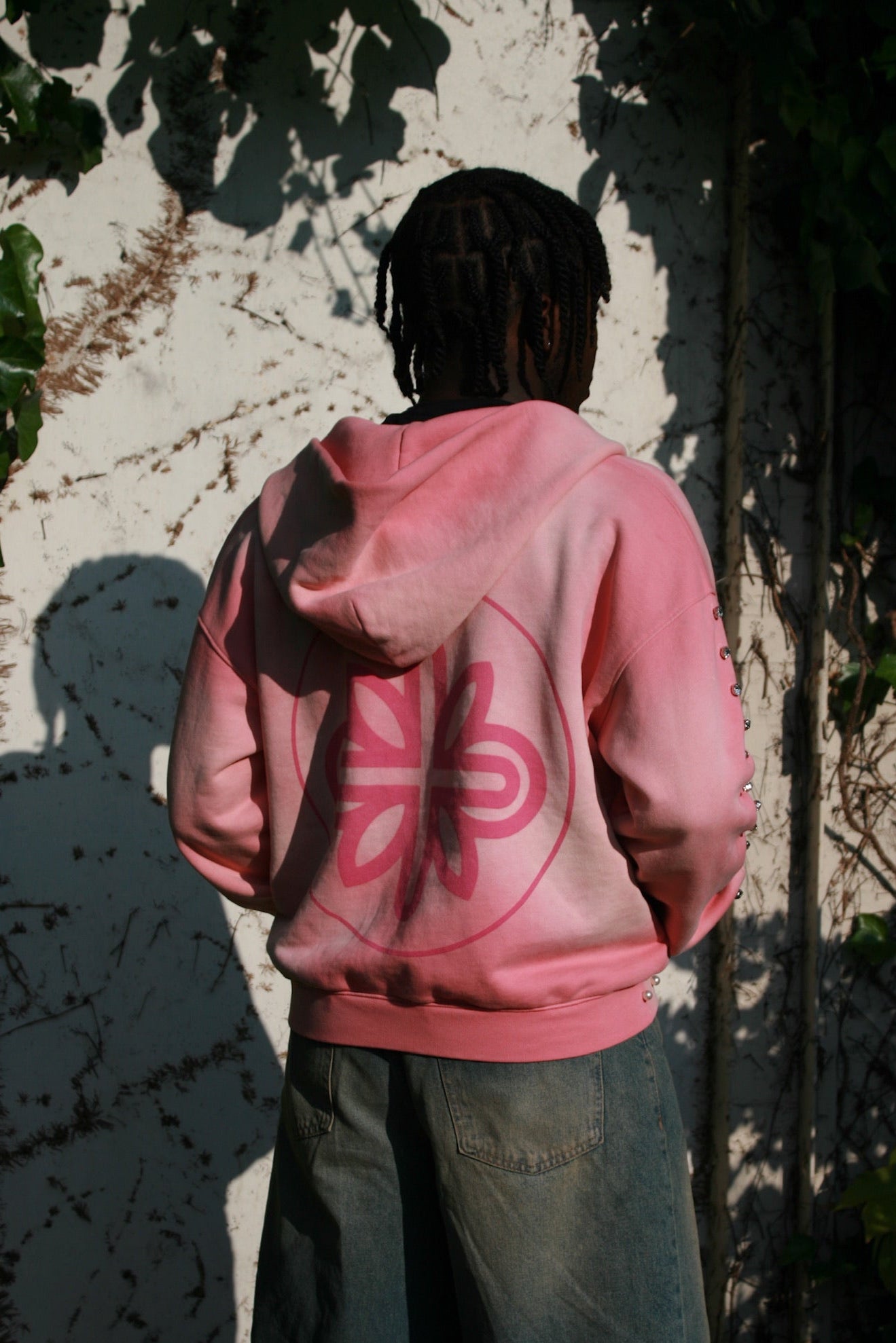 PEACE ZIP UP PINK