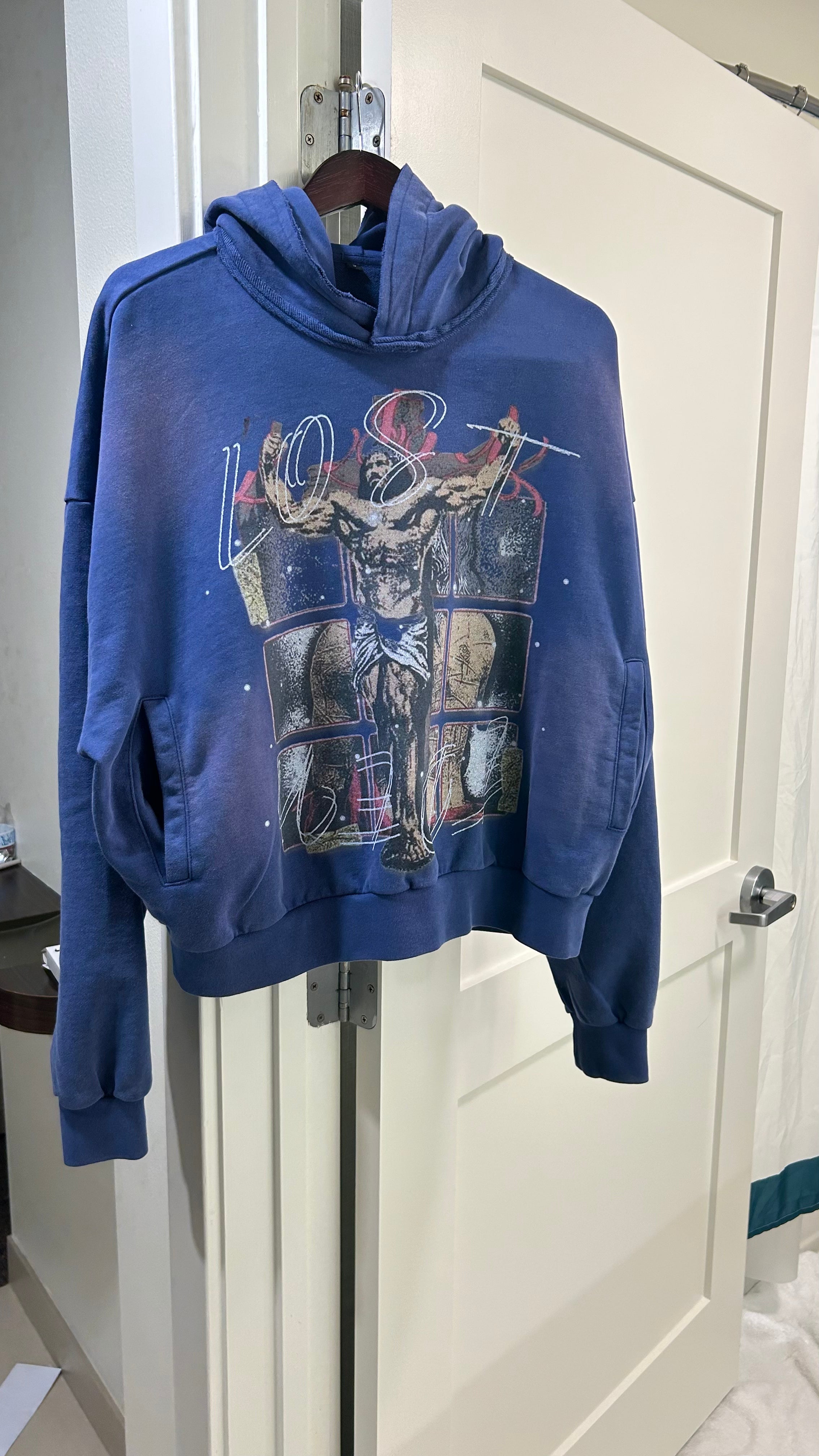 CROSS HOODIE BLUE