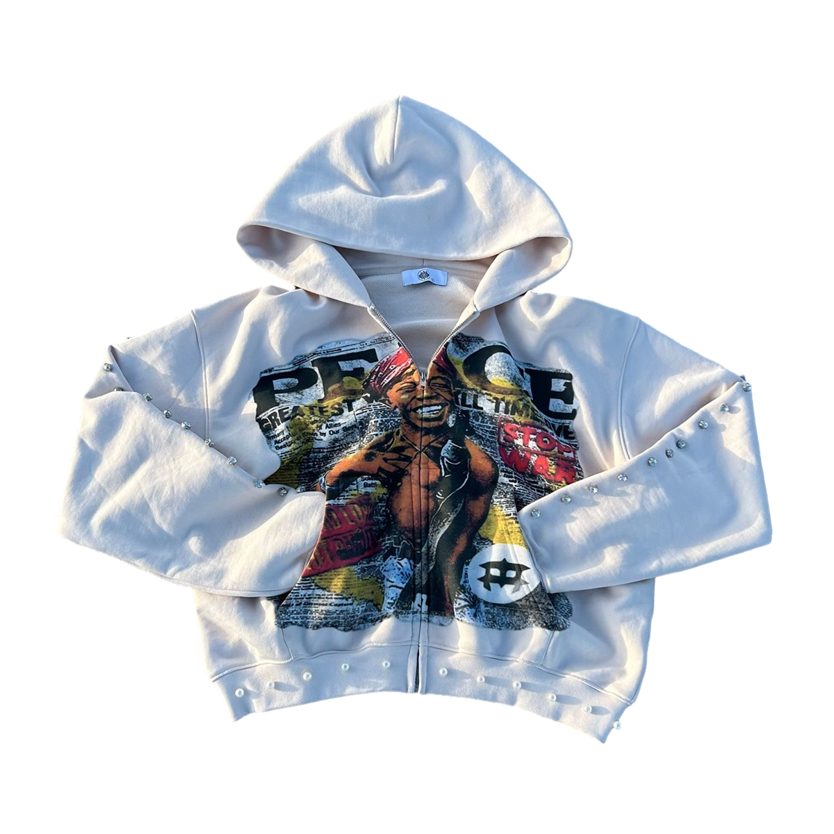 PEACE ZIP UP CREAM