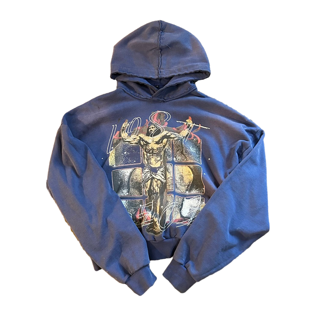 CROSS HOODIE BLUE