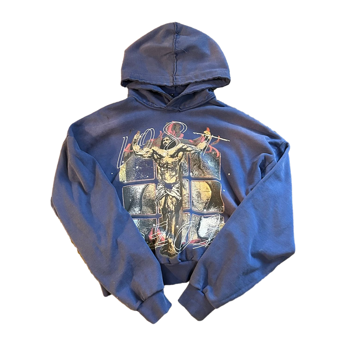 CROSS HOODIE BLUE