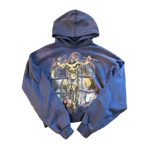 CROSS HOODIE BLUE